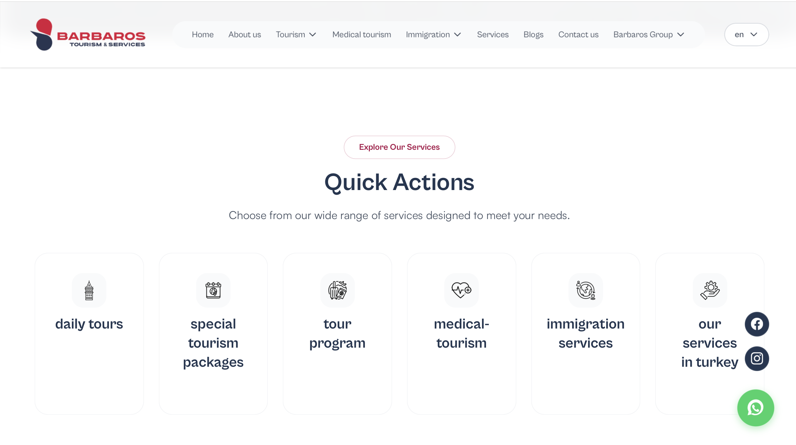 Bsrbarous Tourism And Services Agency Website project detail 1